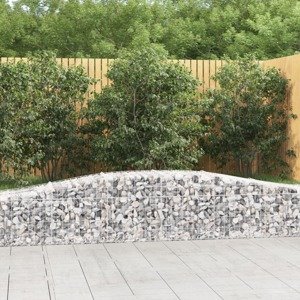 vidaXL Oblúkový gabionový kôš 2 ks 400x50x40/60 cm pozinkované železo