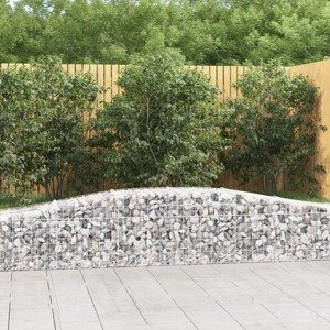 vidaXL Oblúkový gabionový kôš 25 ks 400x50x40/60 cm pozinkované železo
