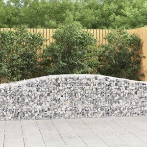 vidaXL Oblúkový gabionový kôš 3 ks 400x50x60/80 cm pozinkované železo