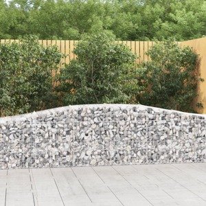 vidaXL Oblúkový gabionový kôš 6 ks 400x50x60/80 cm pozinkované železo