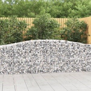 vidaXL Oblúkové gabionové koše 25 ks 400x50x80/100 cm pozink. železo