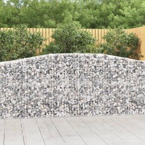 vidaXL Oblúkové gabiónové koše 15 ks 400x50x100/120cm pozinkov. železo