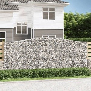 vidaXL Oblúkové gabiónové koše 10 ks 400x50x160/180cm pozink. železo