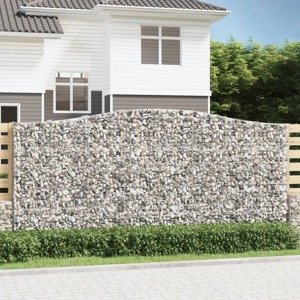 vidaXL Oblúkové gabiónové koše 3ks 400x50x180/200cm pozinkované železo