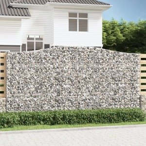 vidaXL Oblúkový gabionový kôš 4 ks 400x50x200/220cm pozinkované železo