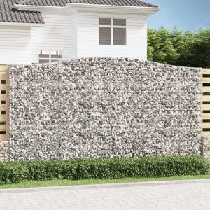 vidaXL Oblúkový gabionový kôš 3 ks 400x50x220/240cm pozinkované železo