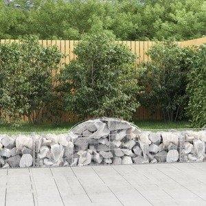 vidaXL Oblúkový gabionový kôš 5 ks 200x50x40/60 cm pozinkované železo