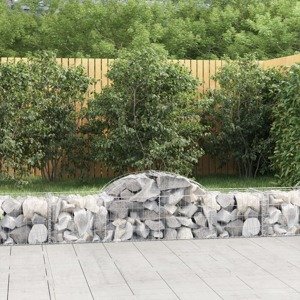 vidaXL Oblúkový gabionový kôš 13 ks 200x50x40/60 cm pozinkované železo