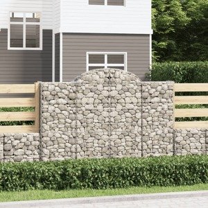vidaXL Oblúkové gabionové koše 25 ks 200x50x140/160 cm pozink. železo