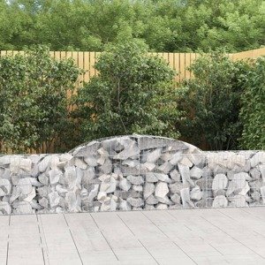 vidaXL Oblúkový gabionový kôš 13 ks 300x30x60/80 cm pozinkované železo