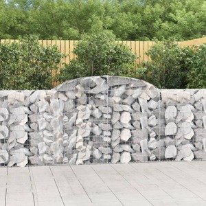 vidaXL Oblúkové gabiónové koše 17 ks 300x30x100/120cm pozinkov. železo