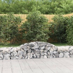 vidaXL Oblúkový gabionový kôš 25 ks 300x50x40/60cm pozinkované železo