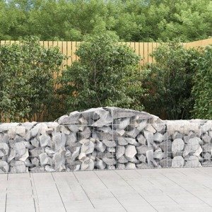 vidaXL Oblúkový gabionový kôš 15 ks 300x50x60/80 cm pozinkované železo