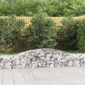 vidaXL Oblúkový gabionový kôš 3 ks 400x30x40/60 cm pozinkované železo