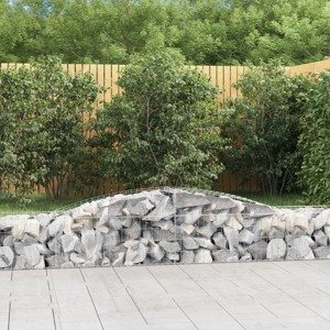 vidaXL Oblúkový gabionový kôš 3 ks 400x50x40/60 cm pozinkované železo