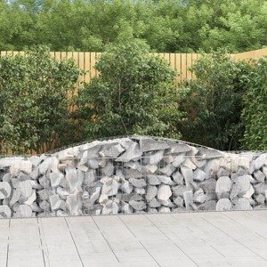 vidaXL Oblúkový gabionový kôš 25 ks 400x50x60/80 cm pozinkované železo