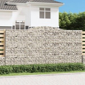vidaXL Oblúkový gabionový kôš 3 ks 400x50x200/220cm pozinkované železo
