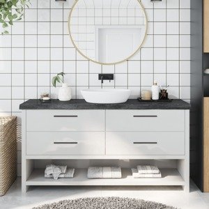 vidaXL Kúpeľňová doska tmavohnedá 160x40x(2-6) cm ošetrený masív