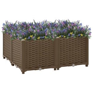 vidaXL Vyvýšený záhon 80x80x38 cm polypropylén