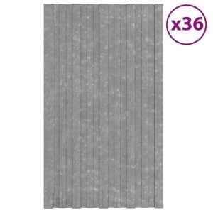 vidaXL Strešné panely 36 ks pozinkovaná oceľ strieborné 80x45 cm