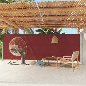 vidaXL Zaťahovacia bočná markíza 180x600 cm červená