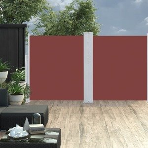 vidaXL Zaťahovacia bočná markíza hnedá 140x600 cm