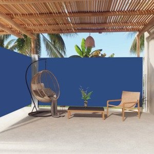 vidaXL Zaťahovacia bočná markíza modrá 180x600 cm