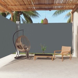 vidaXL Zaťahovacia bočná markíza antracitová 220x600 cm