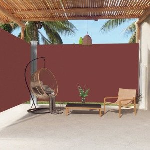 vidaXL Zaťahovacia bočná markíza hnedá 220x600 cm