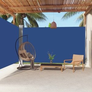 vidaXL Zaťahovacia bočná markíza modrá 220x600 cm