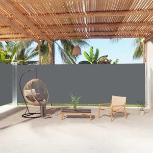 vidaXL Zaťahovacia bočná markíza antracitová 200x1000 cm