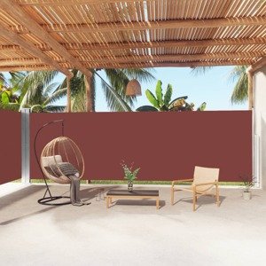 vidaXL Zaťahovacia bočná markíza hnedá 200x1000 cm