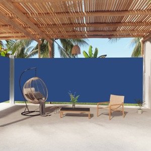 vidaXL Zaťahovacia bočná markíza modrá 220x1000 cm