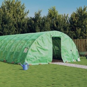 vidaXL Fóliovník s oceľovým rámom zelený 70 m² 14x5x2,3 m