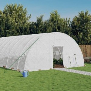 vidaXL Fóliovník s oceľovým rámom biely 60 m² 10x6x2,85 m