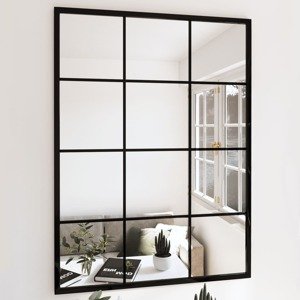 vidaXL Nástenné zrkadlá 3 ks čierne 80x60 cm kov