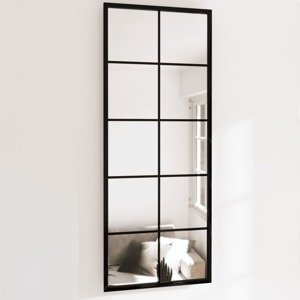 vidaXL Nástenné zrkadlá 2 ks čierne 100x40 cm kov