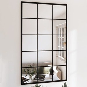 vidaXL Nástenné zrkadlá 3 ks čierne 100x60 cm kov