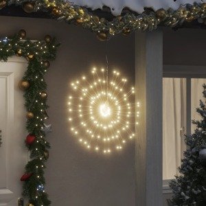 vidaXL Vianočné svietiace hviezdy 140 LED 8 ks teplé biele 17 cm
