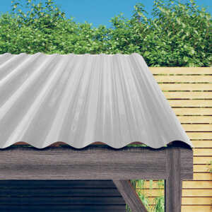 vidaXL Strešné panely 36 ks práškovaná oceľ strieborné 60x36 cm