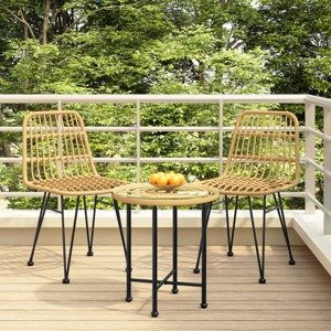 vidaXL Záhradné stoličky 2 ks 48x62x84 cm PE Rattan