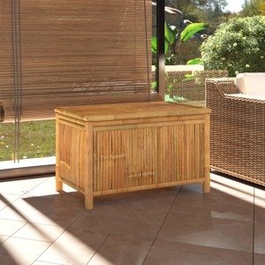 vidaXL Záhradný úložný box 90x52x55 cm bambus
