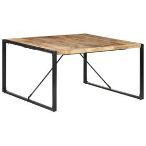 vidaXL Jedálenský stôl 140x140x75 cm surové mangovníkové drevo