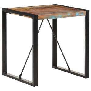 vidaXL Jedálenský stôl 70x70x75 cm, recyklovaný masív