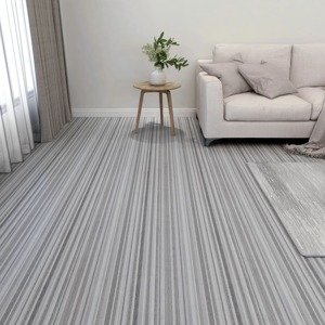 vidaXL Samolepiace podlahové dosky 55 ks, PVC 5,11 m², svetlosivé