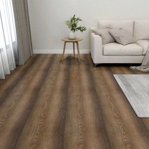 vidaXL Samolepiace podlahové dosky 55 ks, PVC 5,11 m², hnedé