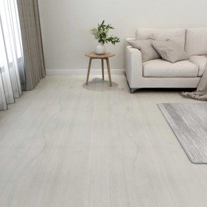 vidaXL Samolepiace podlahové dosky 55 ks, PVC 5,11 m², krémové