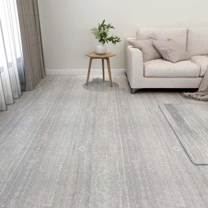 vidaXL Samolepiace podlahové dosky 55 ks, PVC 5,11 m², sivé