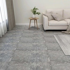 vidaXL Samolepiace podlahové dosky 55 ks, PVC 5,11 m², betónovo sivé