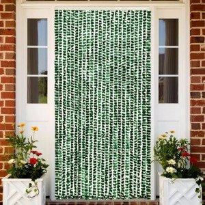 vidaXL Záves proti hmyzu, zelený a biely 100x220 cm, ženilka